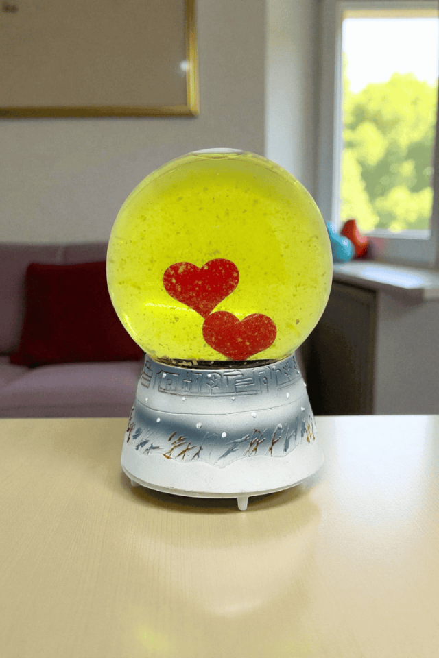 Müzikli Işıklı Orta Boy Kar Küresi