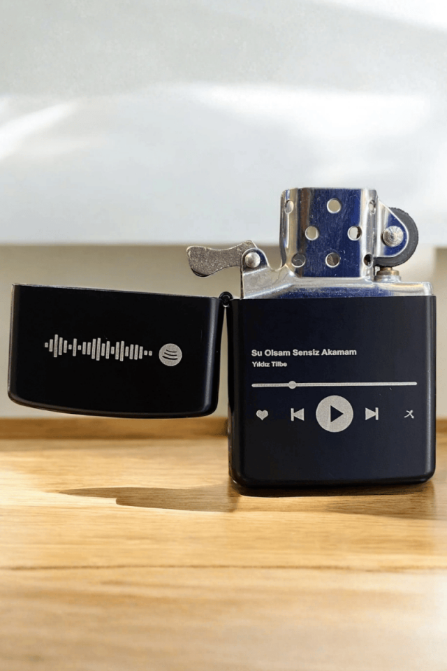 Spotify Tasarımlı Benzinli Çakmak