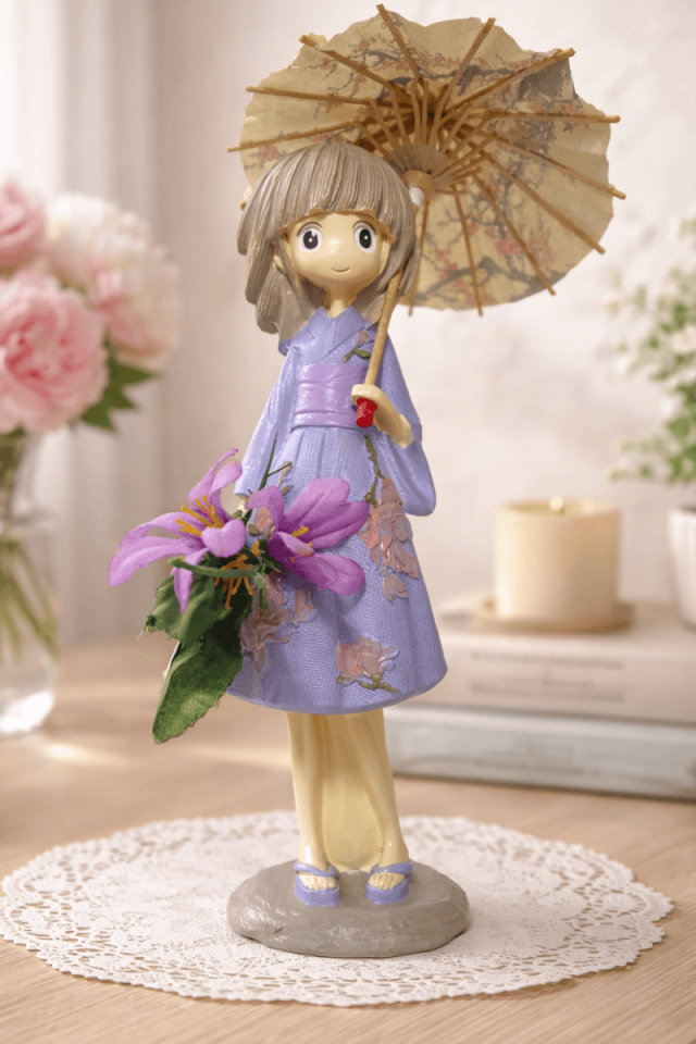 Şemsiyeli büyük kız biblosu