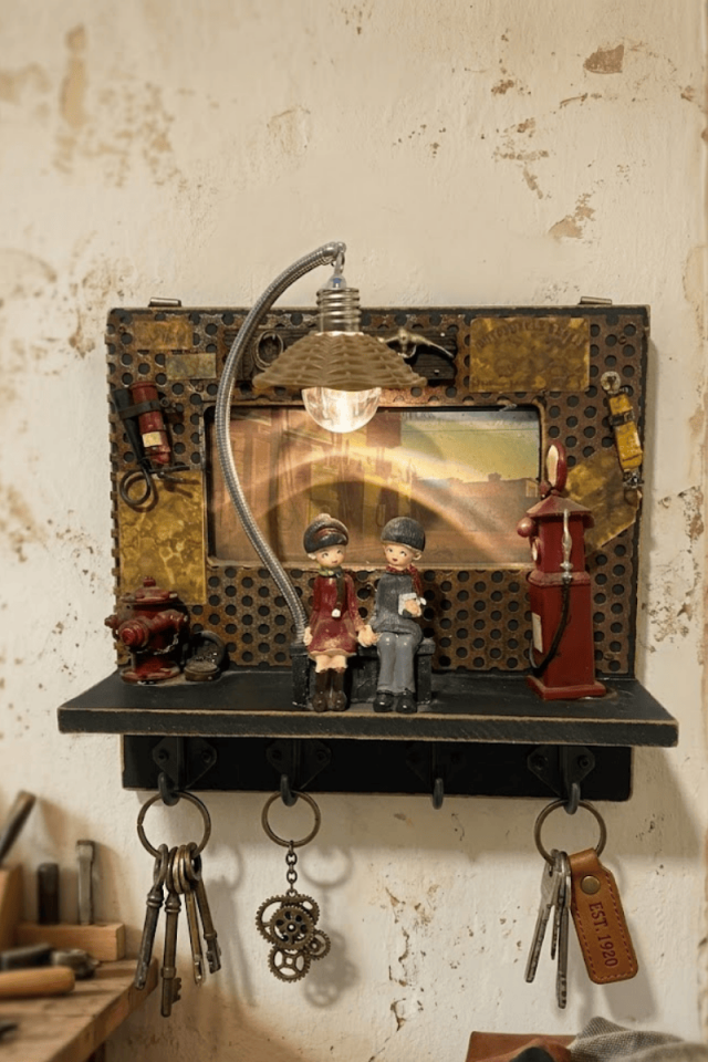 Biblolu Metal MagnetAnahtarlık Askılığı Işıklı