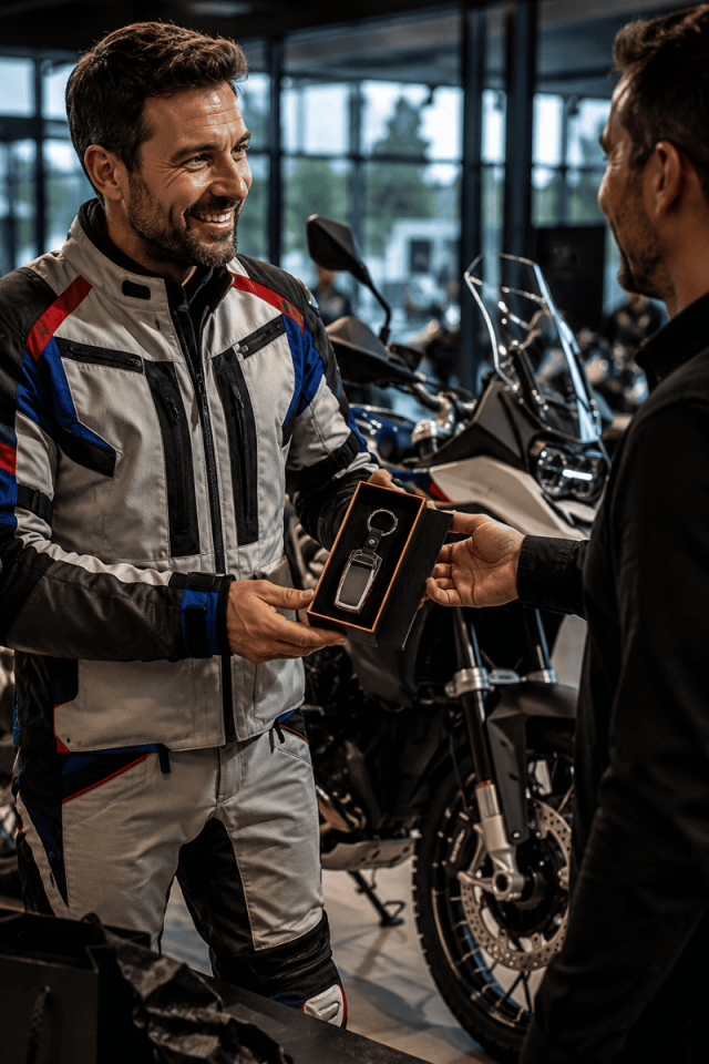Kişiye Özel Logolu Şarjlı Motosiklet Çakmak Anahtarlık