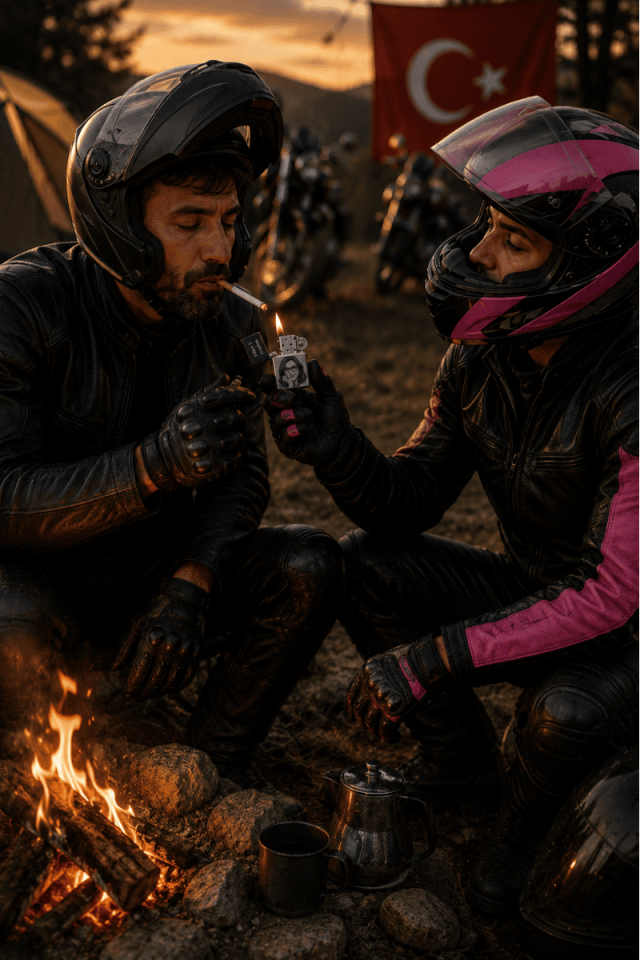 Kişiye Özel Fotoğraflı Benzinli Motosikletçi Çakmağı