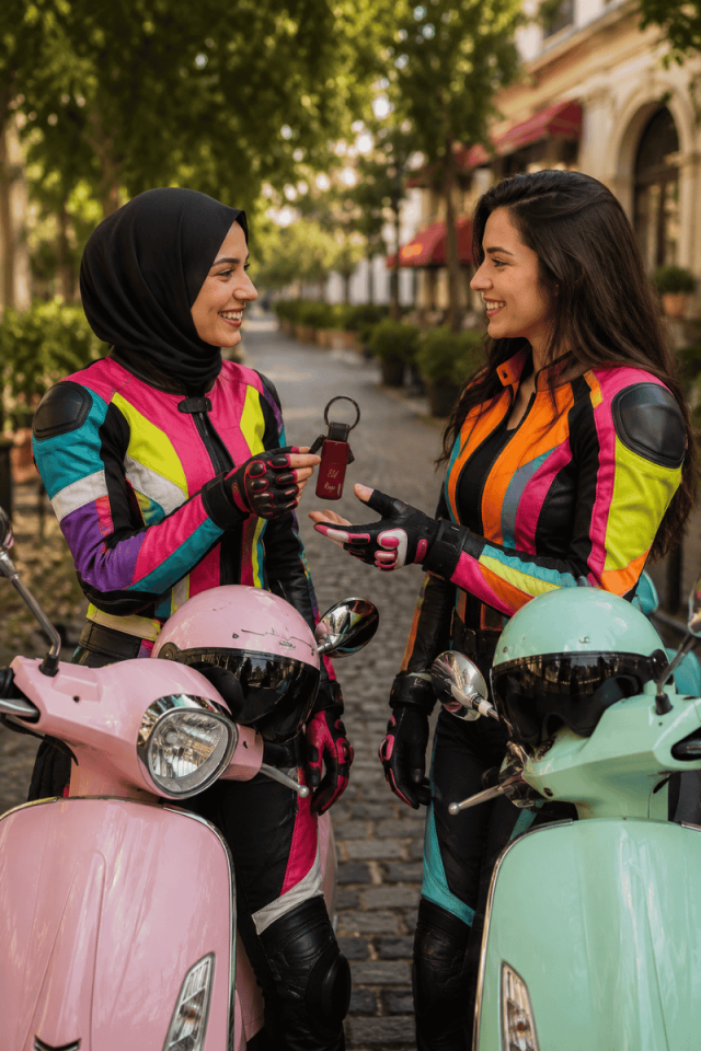 Kişiye Özel Kadın Motosikletçi Çakmak Anahtarlık