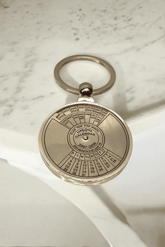 Kişiye Özel 50 Yıllık Takvim Anahtarlık