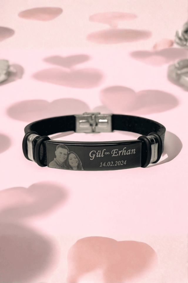 Kişiye Özel Resimli Çelik Bileklik