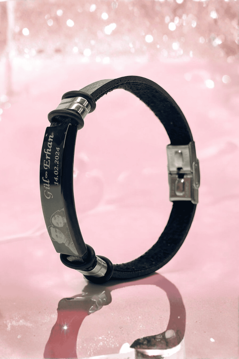 Kişiye Özel Resimli Çelik Bileklik