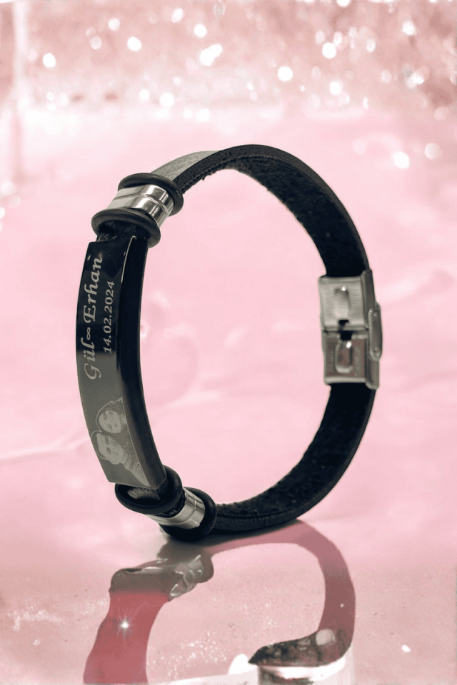 Kişiye Özel Resimli Çelik Bileklik