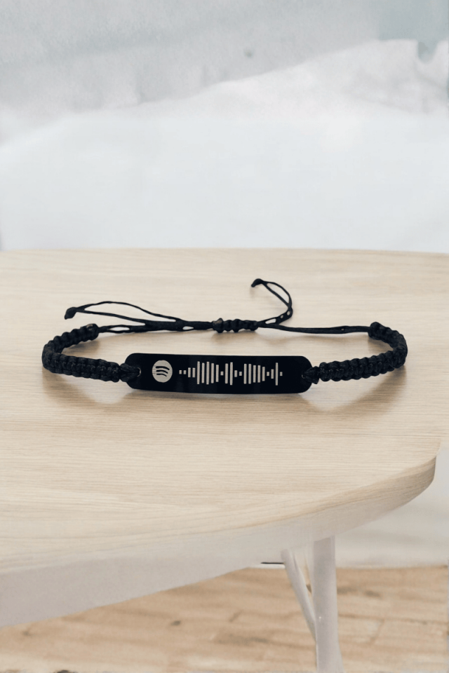 Spotify İpli Çelik Bileklik Kişiye Özel