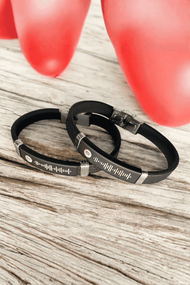 Spotify Çift Çelik Bileklik Kişiye Özel