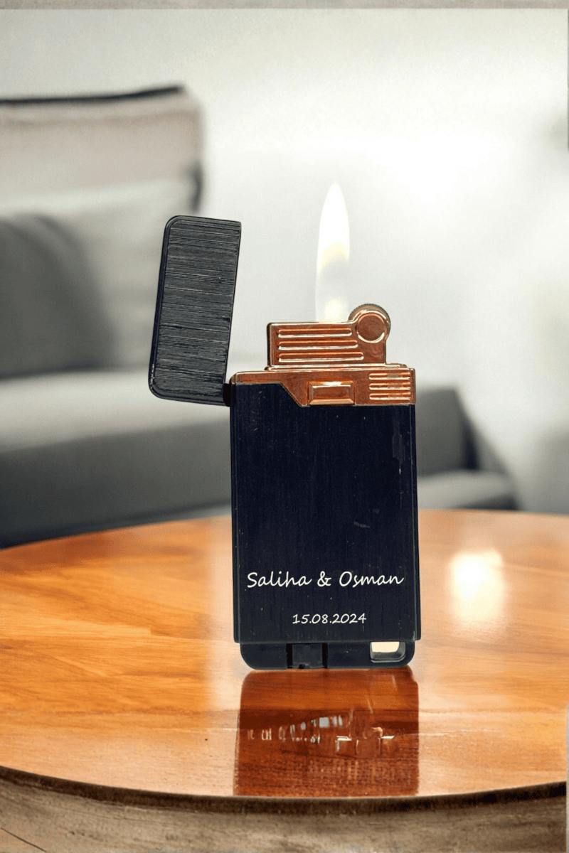 Kişiye Özel Çift Izgaralı Çakmak