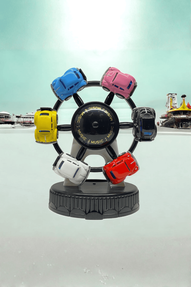 Metal Arabalı Dönme Dolap Müzik Kutusu