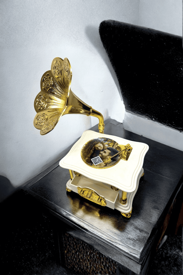 Kişiye Özel Gramofon Müzik Kutusu