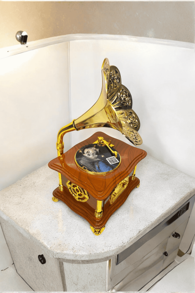 Kişiye Özel Gramofon Müzik Kutusu