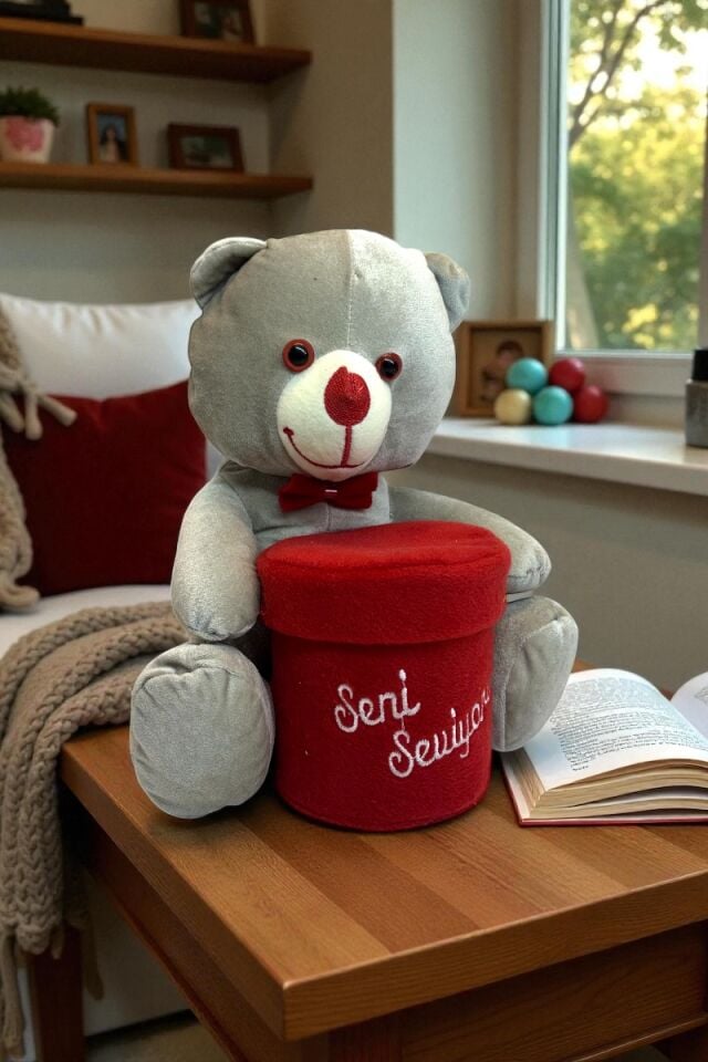 Kadife Kutulu Peluş Ayıcık