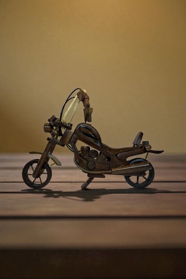 Hediyelik Motosiklet Ahşap Orta Boy