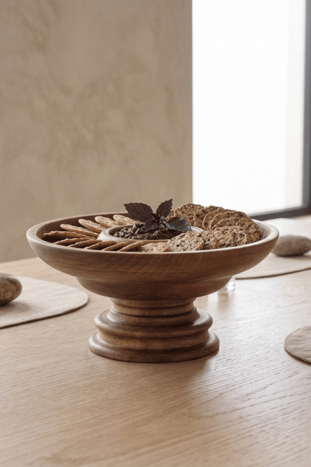 Aura Ahşap Sunum Kasesi