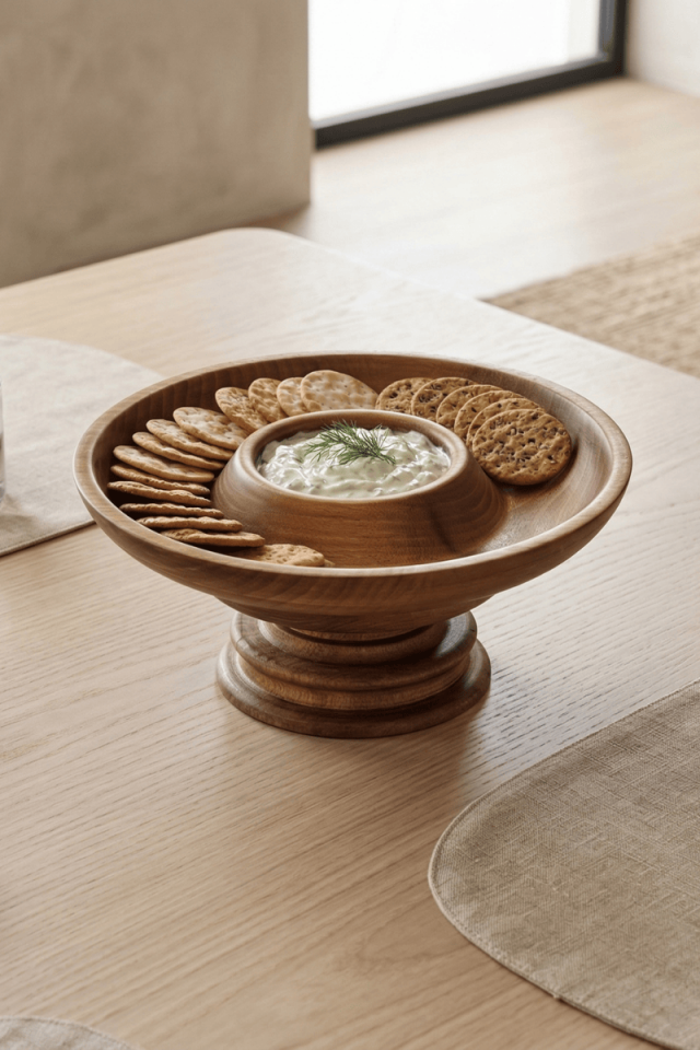 Aura Ahşap Sunum Kasesi