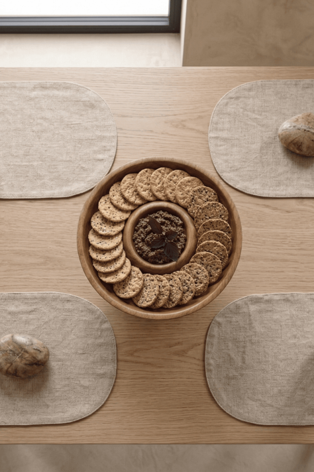 Aura Ahşap Sunum Kasesi