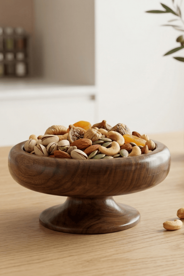 Ceviz Işığı Ahşap Sunumluk